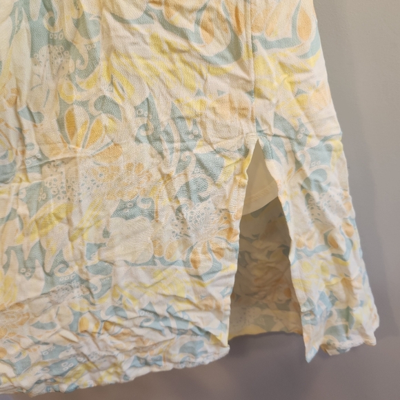 BP. Nordstrom NWT Teal Ivory Zel Floral Halter Slipdress - Picture 5 of 11